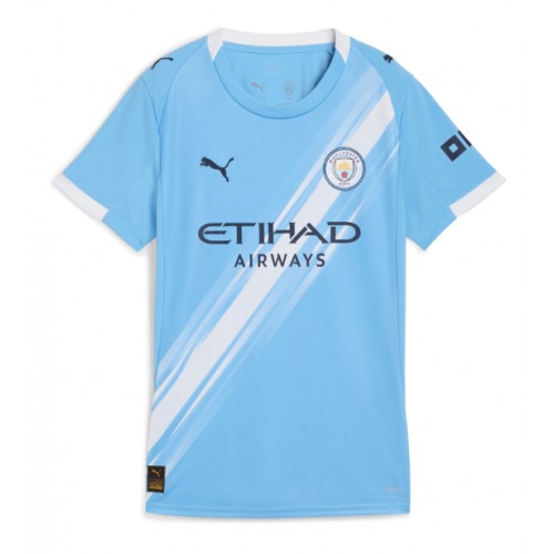 Lacne Ženy Futbalové dres Manchester City Omar Marmoush #7 2025-26 Krátky Rukáv - Domáci